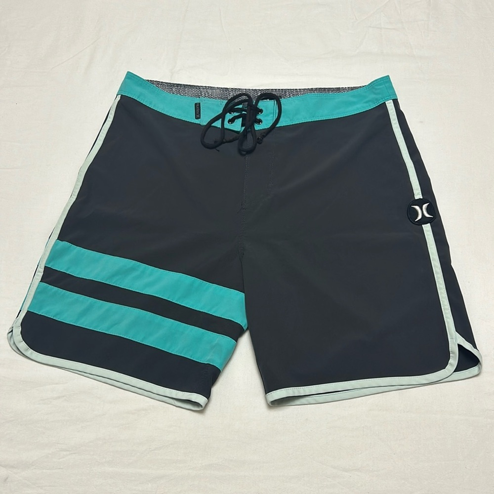 Hurley Block Party Boardshorts 18” Grey & Teal